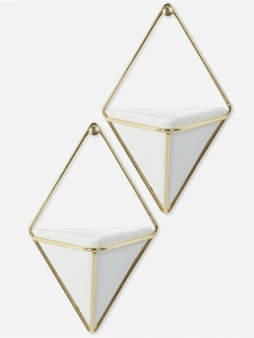 Hardly Used: Umbra 262800 Trigg Hanging Planter & Geometric Wall Decor Set of 4